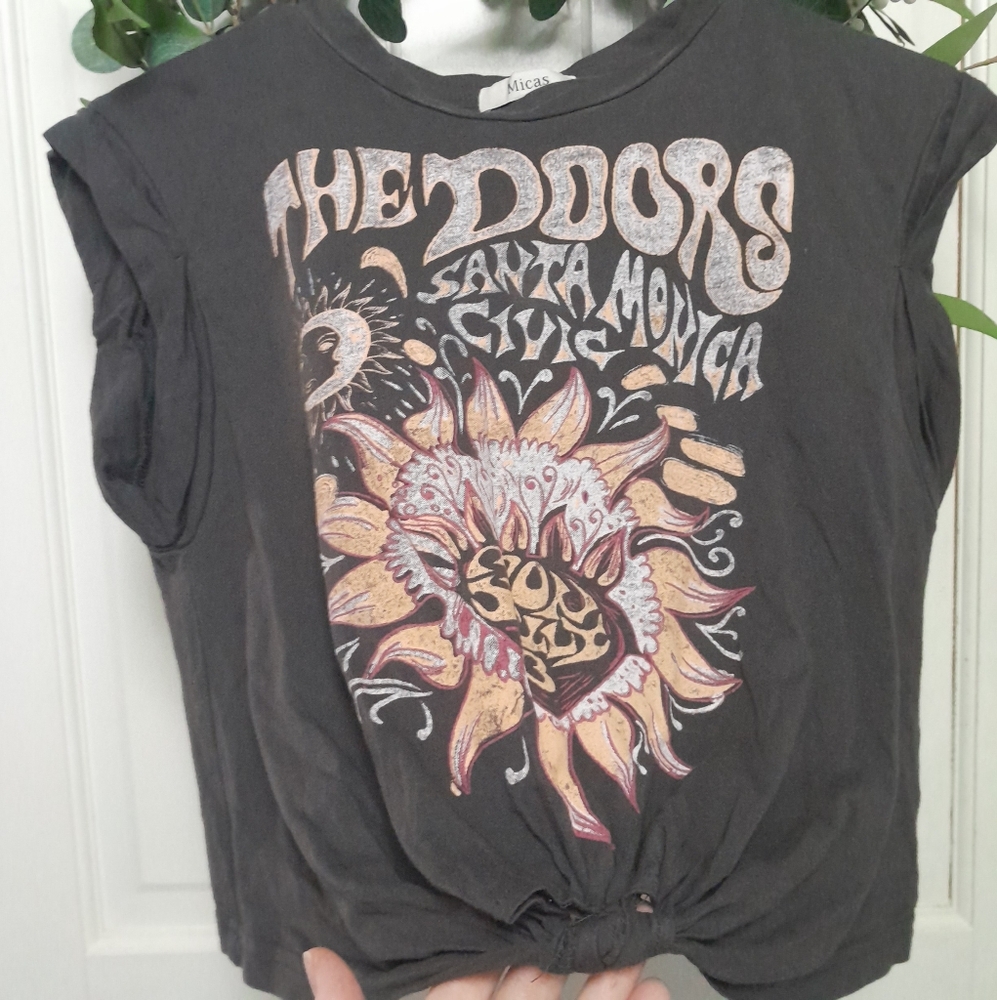 The Doors rolled cuff tank